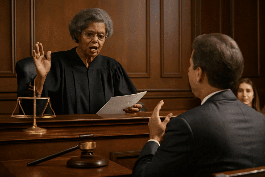 Courtroom in Session Justice at Work