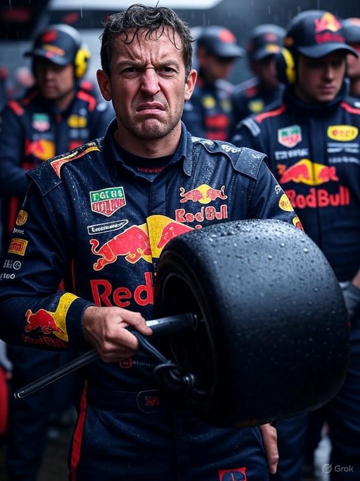 Frustrated F1 mechanic