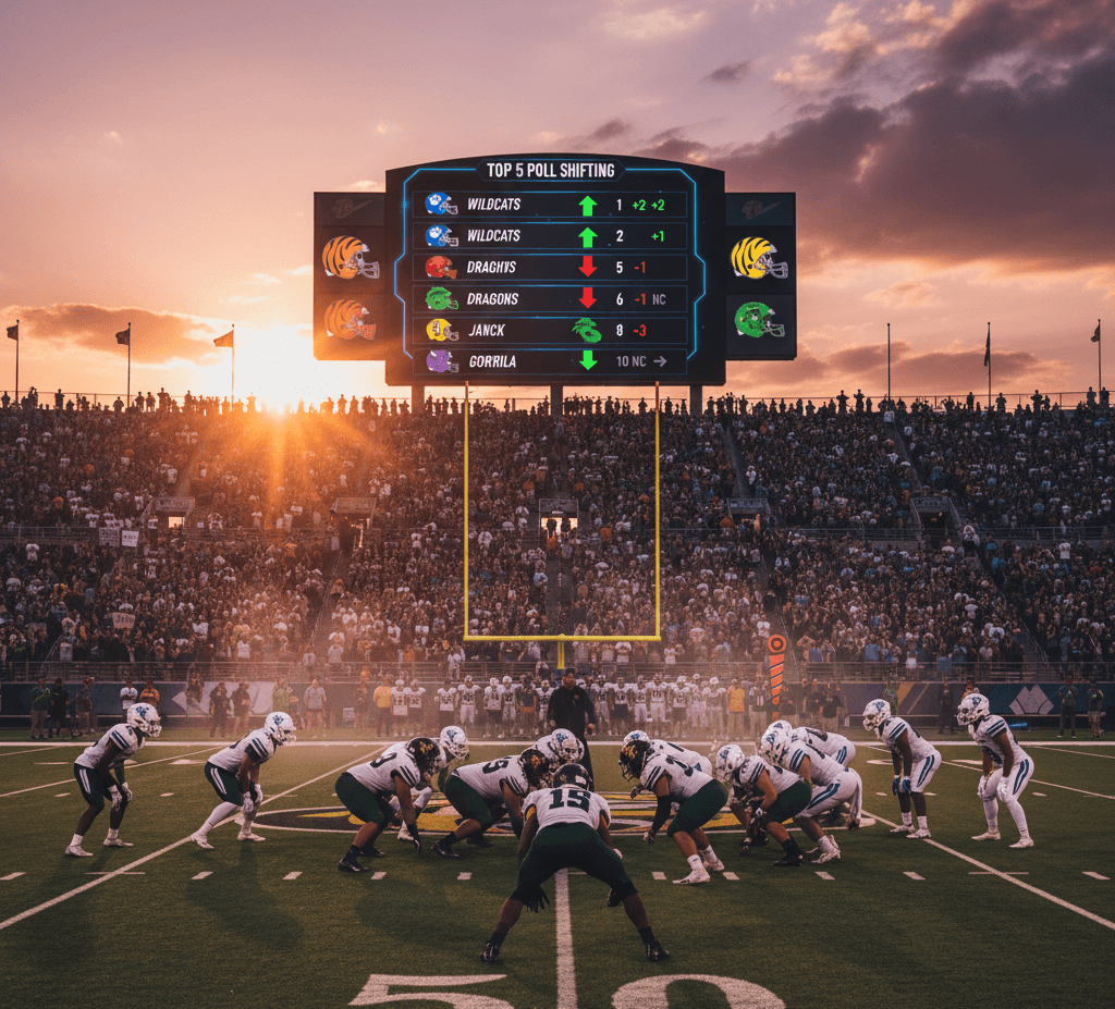 College Football Coaches Poll Rankings: +25 Explosive Power Shifts