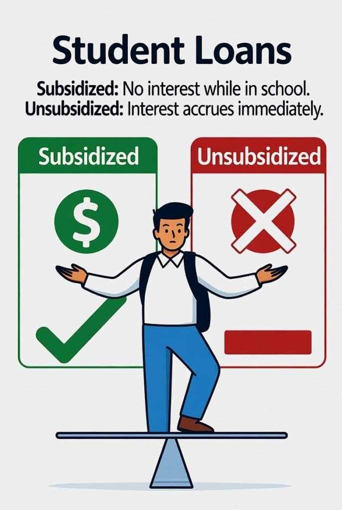 difference between subsidized and unsubsidized loans
