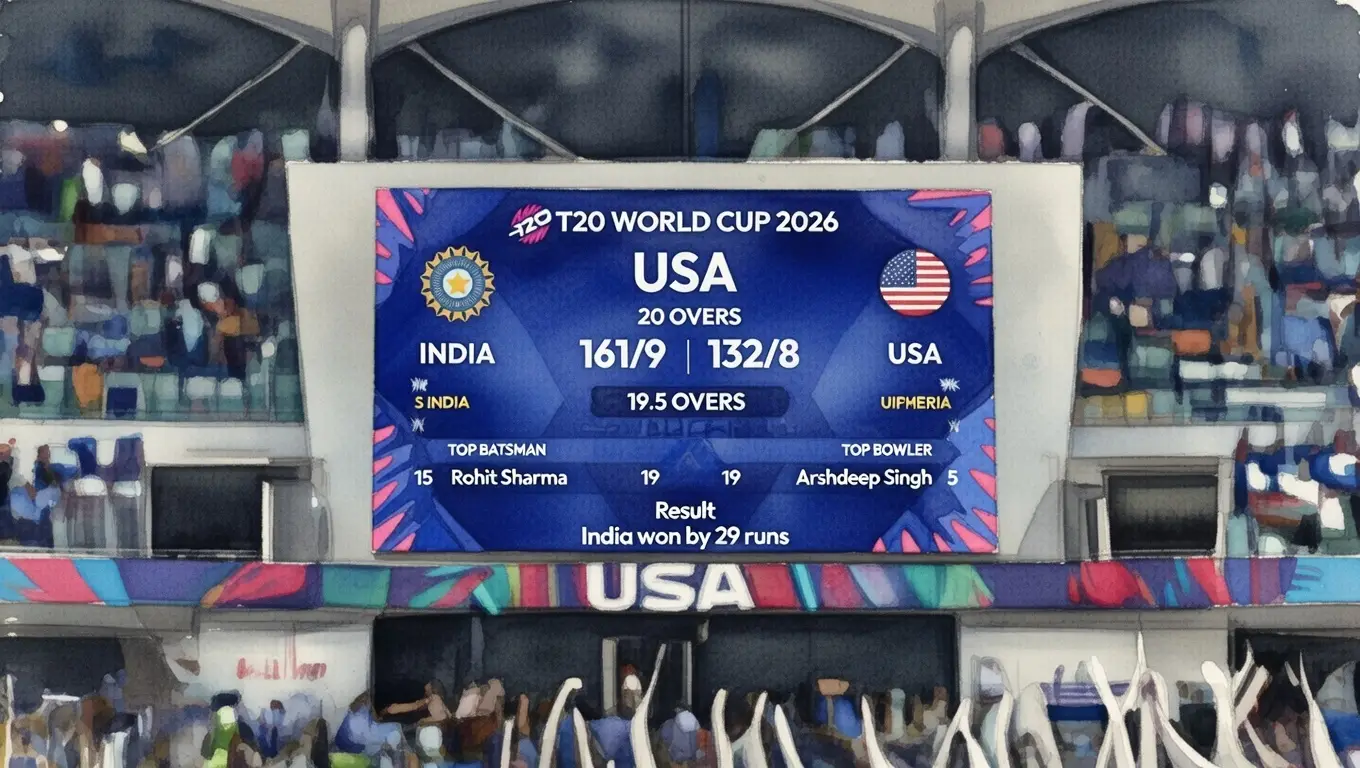 India vs USA T20 World Cup 2026 – Full Match Coverage, Scorecard & Highlights