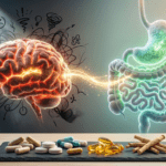 Best supplements for anxiety and gut health including probiotics, magnesium, and natural capsules on a clean table with calm setting