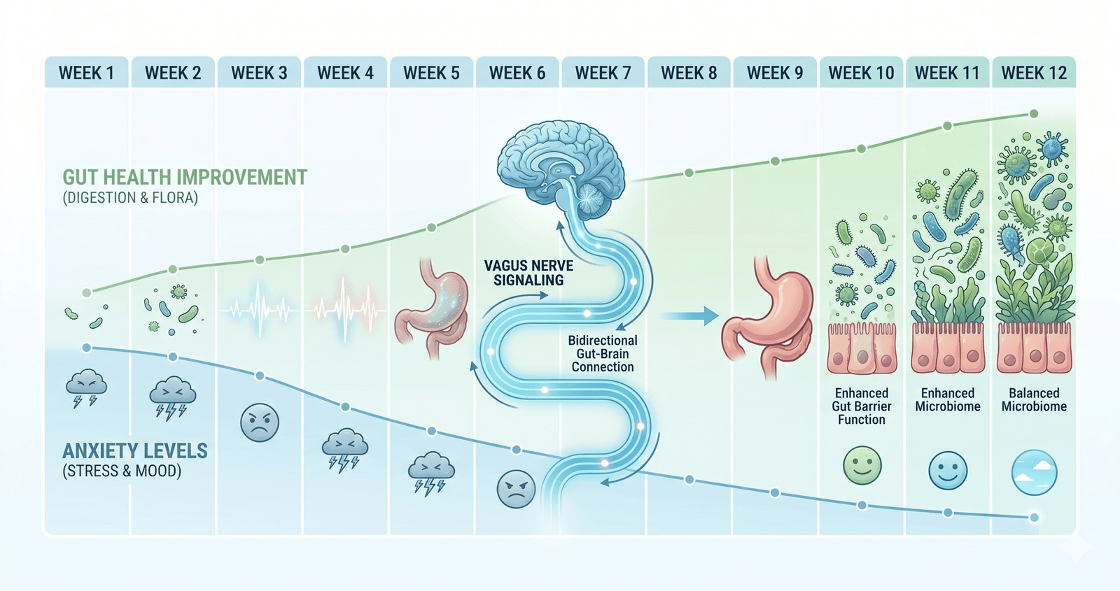 how long for probiotics to work for anxiety week by week timeline