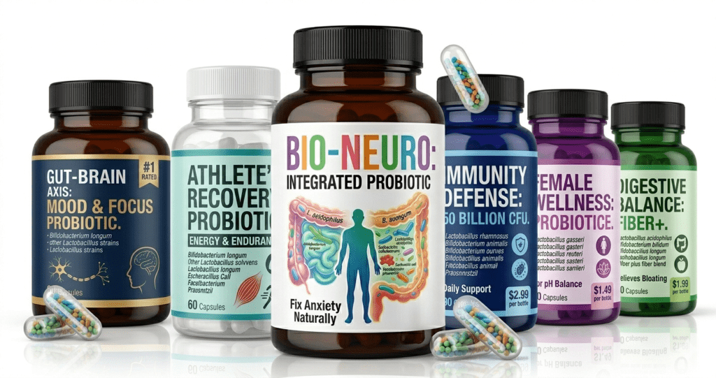 top best probiotics for gut health & anxiety supplements in the US 2026