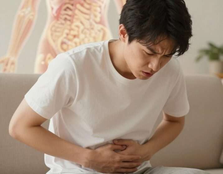 Can Leaky Gut Cause Anxiety? 7 Shocking Truths That Will Change How You Think can leaky gut cause anxiety woman holding stomach with anxious expression