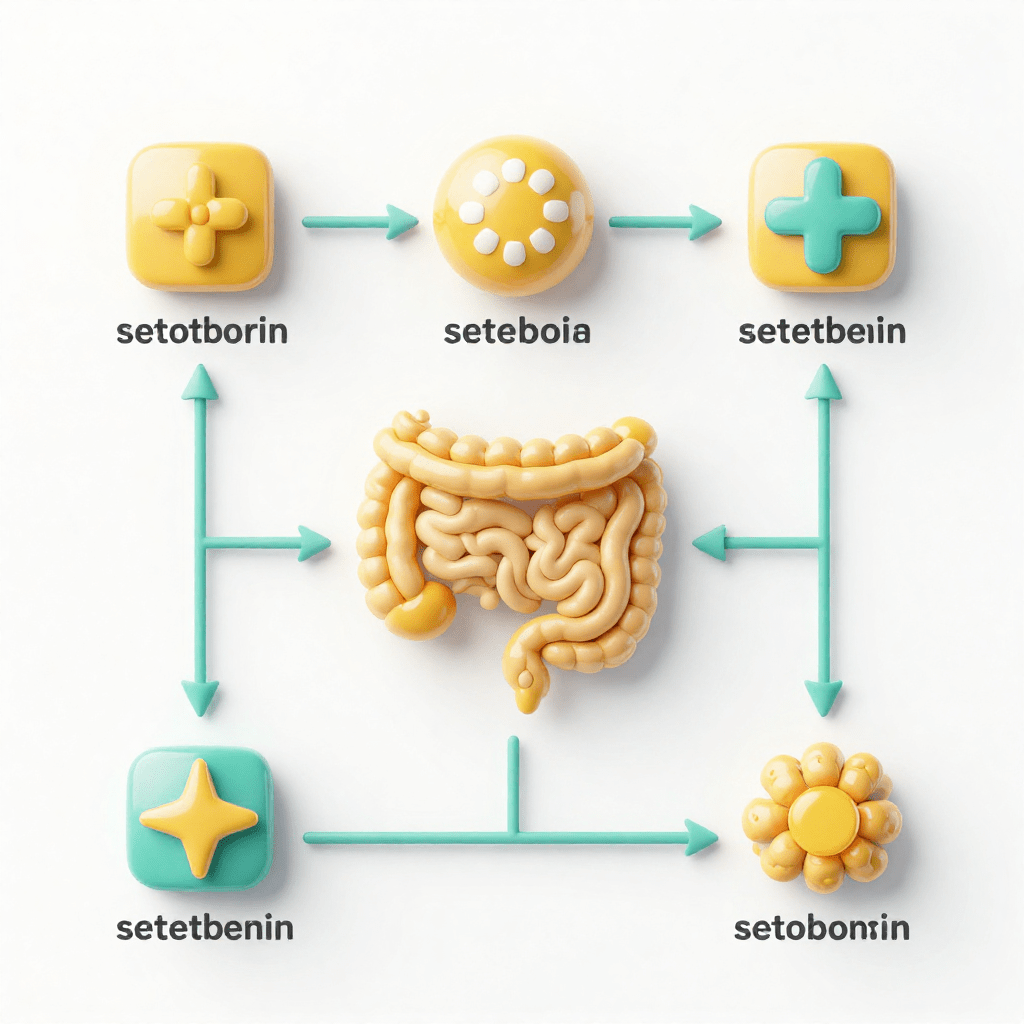 How serotonin is produced in the gut through the gut-brain axis