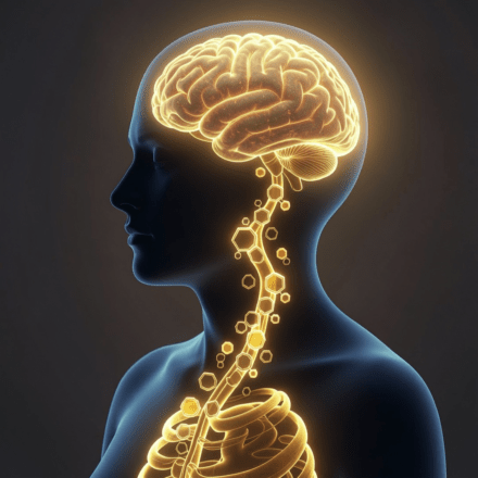 Serotonin and gut health connection showing mood production in the gut