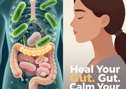 How to heal your gut to reduce anxiety — gut-brain connection illustration