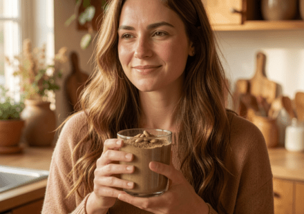 does ashwagandha help with anxiety and stress – woman holding ashwagandha drink
