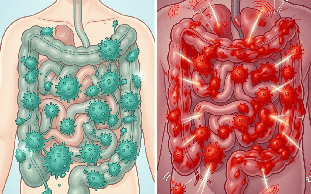SIBO and anxiety connection showing bacterial overgrowth affecting the brain through the gut-brain axis