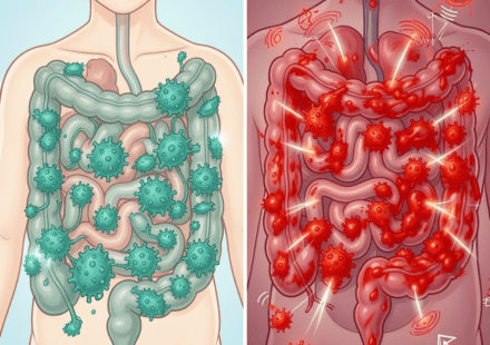 SIBO and anxiety connection showing bacterial overgrowth affecting the brain through the gut-brain axis