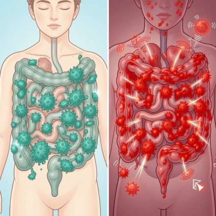 SIBO and anxiety connection showing bacterial overgrowth affecting the brain through the gut-brain axis