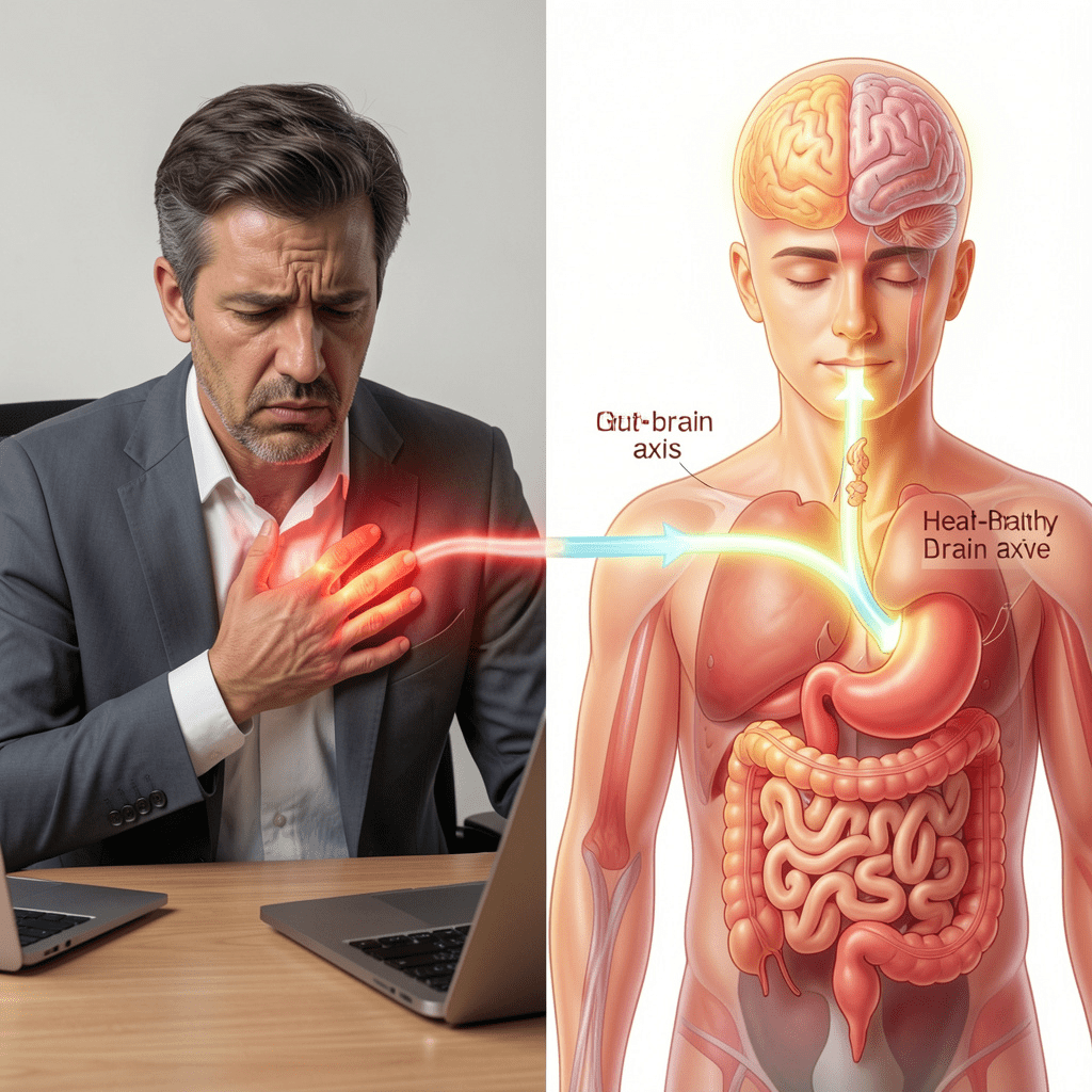 Can Anxiety Cause Acid Reflux showing the gut-brain connection